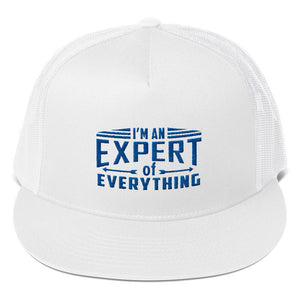 Trucker Cap---Expert of Everything Royal Blue Design---click for white
