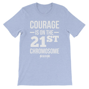 Unisex short sleeve t-shirt---Courage White Design---Click for more shirt colors