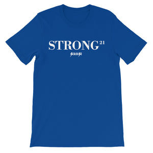 Unisex short sleeve t-shirt---21Strong---Click for more shirt colors