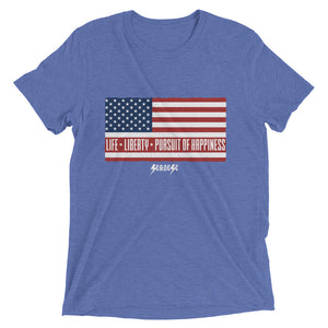 Upgraded Soft Short sleeve t-shirt---Short-Sleeve Unisex T-Shirt---Life, Liberty, Pursuit of Happiness---Click for more shirt colors
