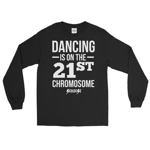 Long Sleeve WARM T-Shirt---Dancing White Design---Click for more shirt colors