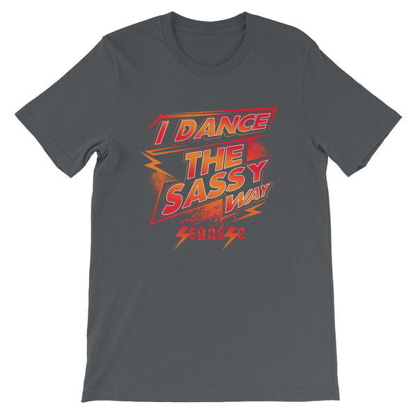 Short Sleeve Unisex T Shirt Dance Sassy Red Orange Design Click fo Seanese