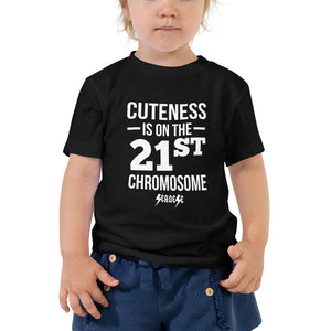Toddler Short Sleeve Tee---Cuteness is on the 21st Chromosome---Click for more shirt colors
