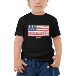 Toddler Short Sleeve Tee---Life, Liberty, Pursuit of Happiness---Click for More Shirt Colors