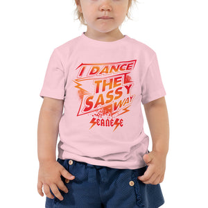 Toddler Short Sleeve Tee---Dance Sassy Red/Orange Design---Click for more shirt colors