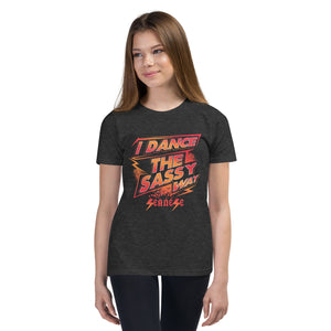 Youth Short Sleeve T-Shirt---Dance Sassy Red/Orange Design---Click for More Shirt Colors