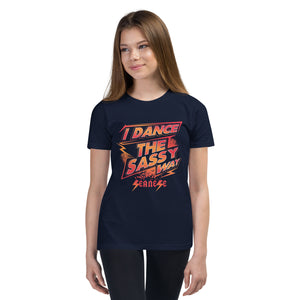 Youth Short Sleeve T-Shirt---Dance Sassy Red/Orange Design---Click for More Shirt Colors