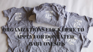 Click Here to Apply for Donated Baby Onesies