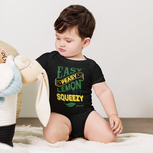 Easy Peasy Lemon Squeezy---Baby short sleeve one piece---Click for more shirt colors