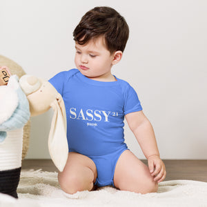 Sassy to the 21st Power---Baby short sleeve one piece--- Click for more shirt colors