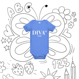 Diva to the 21st Power---Baby short sleeve one piece---Click for more shirt colors