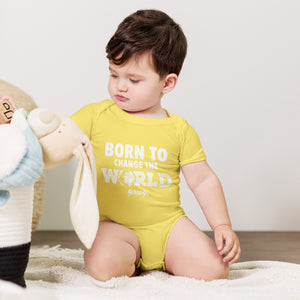 Born to Change the World---Baby short sleeve one piece---Click for more shirt colors