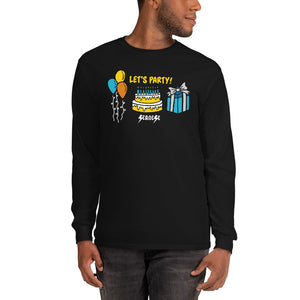 Men’s Long Sleeve Shirt---Birthday Let's Party---Click for More Shirt Colors