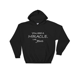 Hooded Sweatshirt---You Are A Miracle. Love, Jesus---Click for more shirt colors