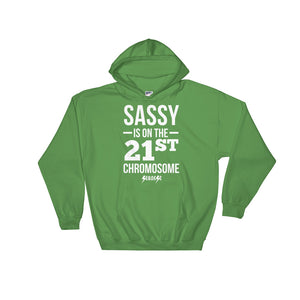 Hooded Sweatshirt---Sassy White Design---Click for more shirt colors