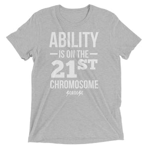 Upgraded Soft Short sleeve t-shirt---Ability White Design---Click for more shirt colors
