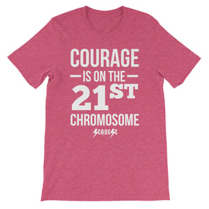 Unisex short sleeve t-shirt---Courage White Design---Click for more shirt colors