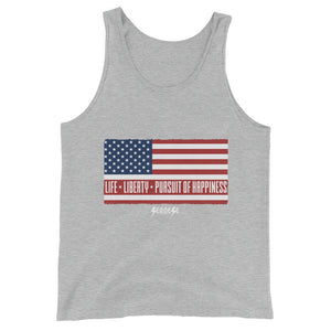 Unisex  Tank Top---Short-Sleeve Unisex T-Shirt---Life, Liberty, Pursuit of Happiness---Click for more shirt colors