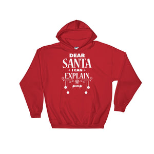 Hooded Sweatshirt---Dear Santa I Can Explain--Click for More Colors