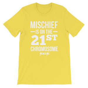 Unisex short sleeve t-shirt---Mischief---Click for more shirt colors