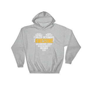 Hooded Sweatshirt---Awesome Heart Word Art---Click for more shirt colors