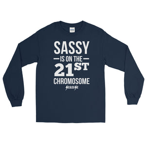 Long Sleeve WARM T-Shirt---Sassy White Design---Click for more shirt colors
