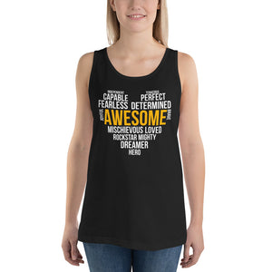 Unisex  Tank Top---Awesome Heart Word Art---Click for more shirt colors