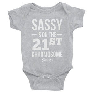 Infant Bodysuit---Sassy White Design---Click for more shirt colors