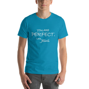 Short-Sleeve Unisex T-Shirt---You Are Perfect. Love, Jesus---Click for More Shirt Colors