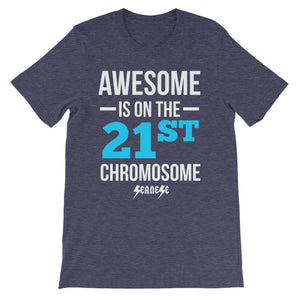 Unisex short sleeve t-shirt---Awesome Blue/White Design---Click for more shirt colors
