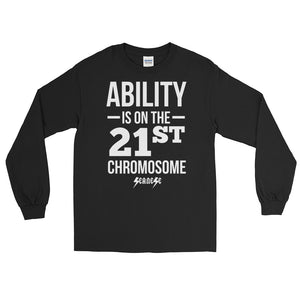 Long Sleeve WARM T-Shirt------Ability White Design---Click for more shirt colors