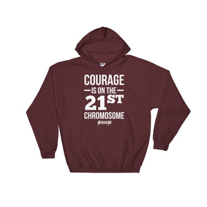 Hooded Sweatshirt---Courage White Design---Click for more shirt colors