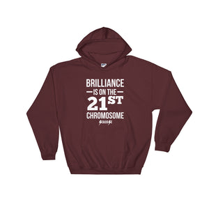 Hooded Sweatshirt---Brilliance White Design---Click for more shirt colors