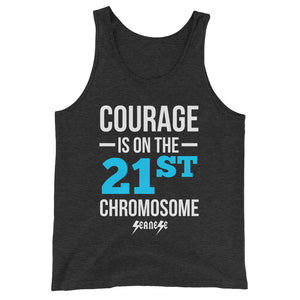 Unisex  Tank Top---Courage Blue/White Design---Click for more shirt colors