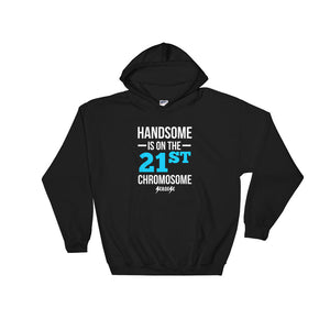 Hooded Sweatshirt---Handsome Blue/White Design---Click for more shirt colors