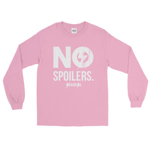 Long Sleeve WARM T-Shirt---No Spoilers White Design---Click for more shirt colors