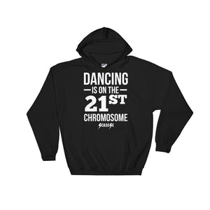 Hooded Sweatshirt---Dancing White Design---Click for more shirt colors