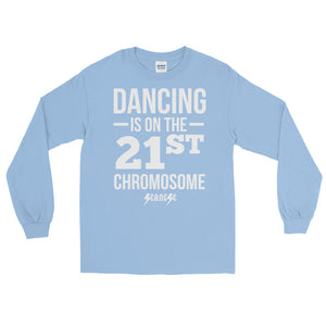 Long Sleeve WARM T-Shirt---Dancing White Design---Click for more shirt colors