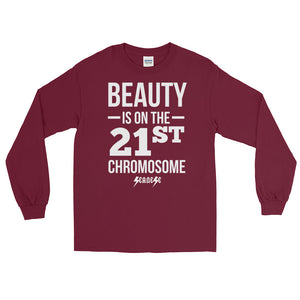 Long Sleeve WARM T-Shirt------Beauty White Design---Click for more shirt colors