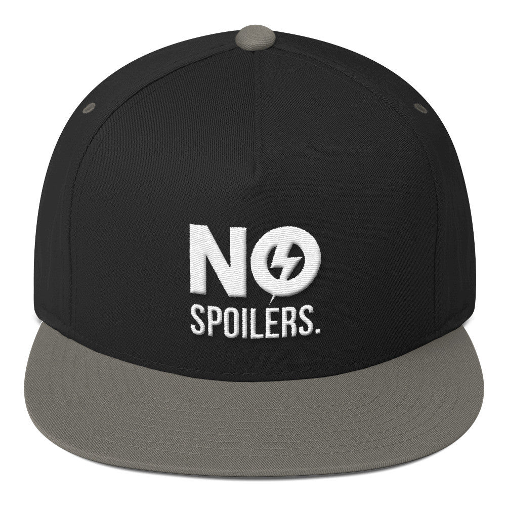 Flat Bill Cap 'No' is in 3D puff Embroidery---No Spoilers
