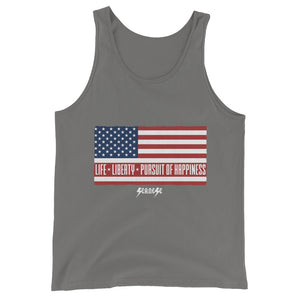 Unisex  Tank Top---Short-Sleeve Unisex T-Shirt---Life, Liberty, Pursuit of Happiness---Click for more shirt colors