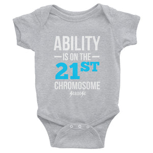 Infant Bodysuit---Ability Blue/White Design---Click for more shirt colors