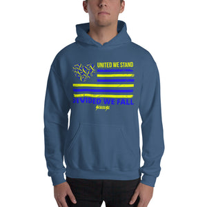 Hooded Sweatshirt---United We Stand Divided We Fall---Click for more shirt colors