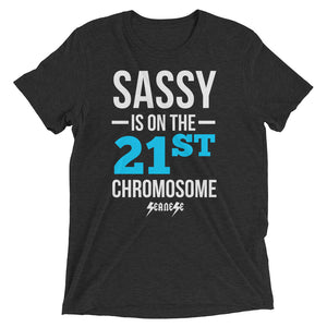 Upgraded Soft Short sleeve t-shirt---Sassy Blue/White Design---Click for more shirt colors