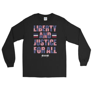 Long Sleeve WARM T-Shirt---Justice for All---Click for more shirt colors