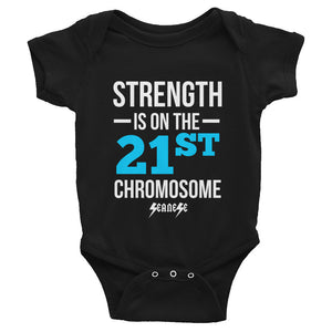 Infant Bodysuit---Strength Blue/White Design---Click for more shirt colors