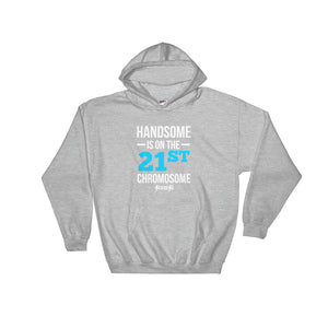 Hooded Sweatshirt---Handsome Blue/White Design---Click for more shirt colors
