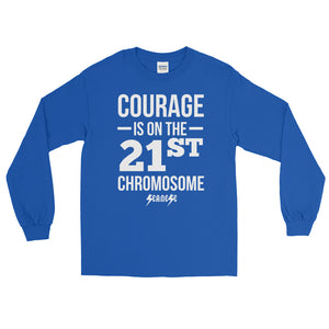 Long Sleeve WARM T-Shirt---Courage White Design---Click for more shirt colors