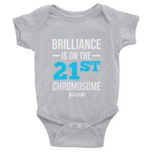 Infant Bodysuit---Brilliance Blue/White Design---Click for more shirt colors