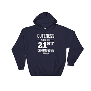 Hooded Sweatshirt---Cuteness White Design---Click for more shirt colors